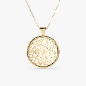 Solid Gold Shema Prayer Charm Necklace, Shema SARAHELISE