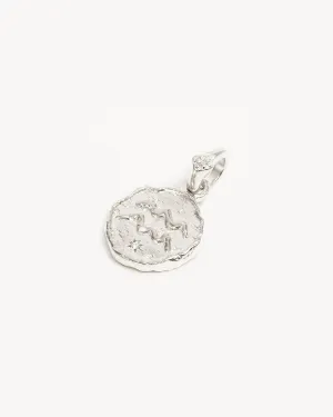 Sterling Silver Cosmic Love Zodiac Annex Link Pendant - Aquarius Bycharlotte