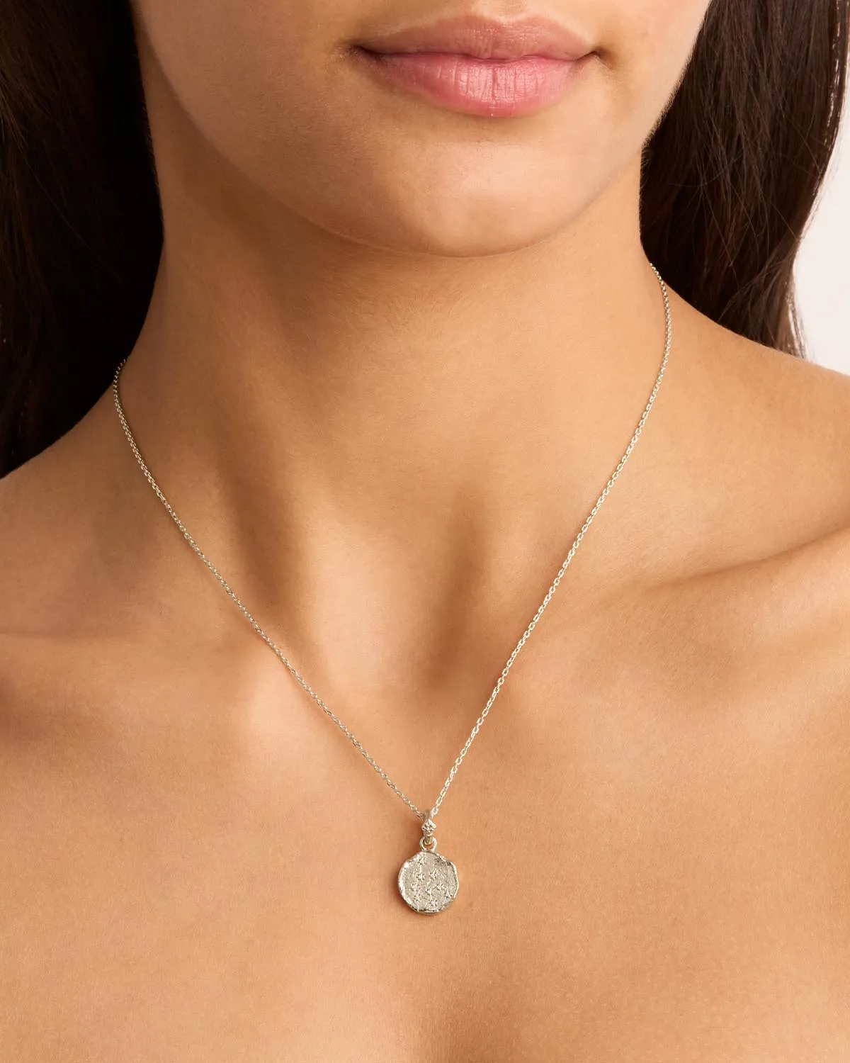 Sterling Silver Cosmic Love Zodiac Annex Link Pendant - Aquarius Bycharlotte