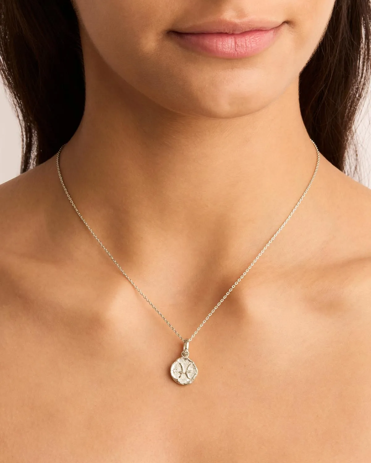 Sterling Silver Cosmic Love Zodiac Annex Link Pendant - Pisces Bycharlotte