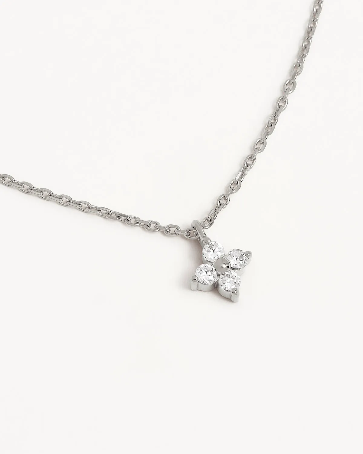 Sterling Silver Crystal Bloom Necklace Bycharlotte
