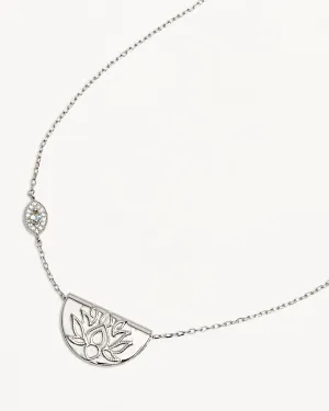 Sterling Silver Eye of Peace Lotus Necklace Bycharlotte