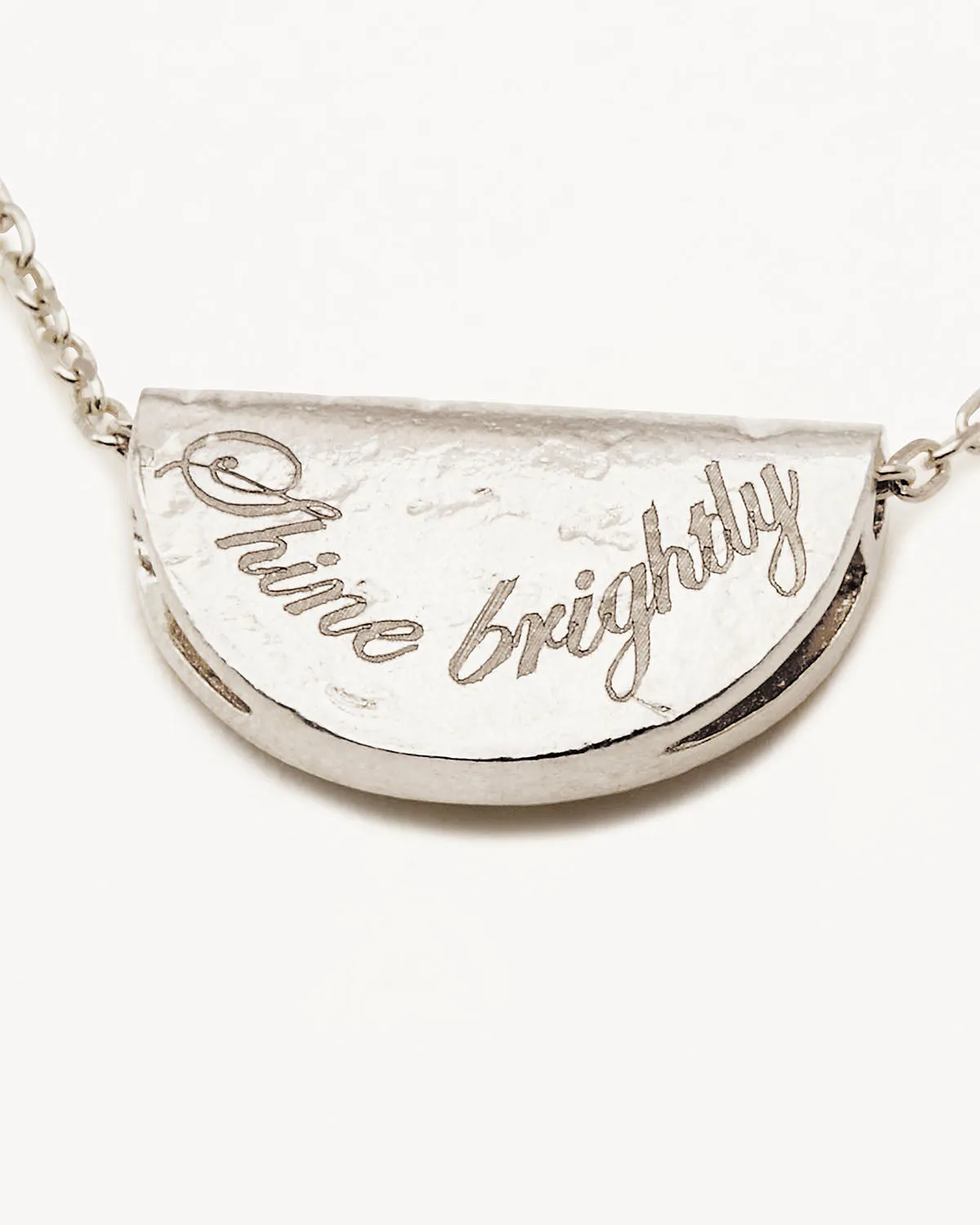 Sterling Silver Lotus Birthstone Necklace - April - White Topaz Bycharlotte