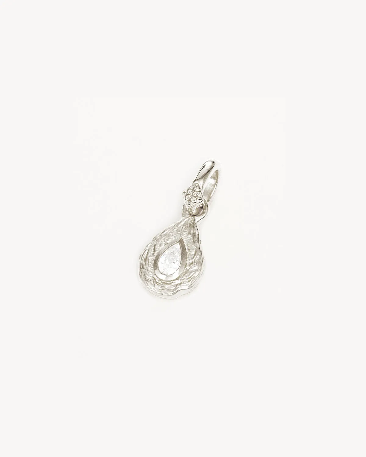 Sterling Silver With Love Birthstone Annex Link Pendant - April Bycharlotte