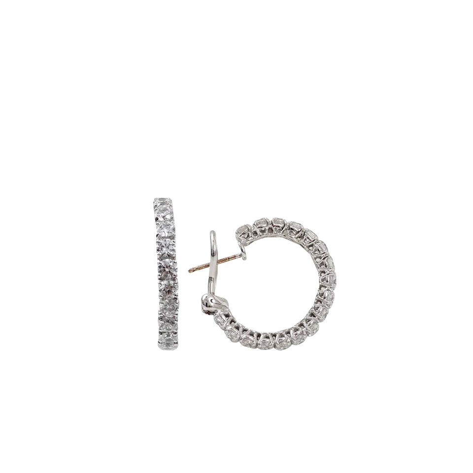 Stone Hoop Earrings