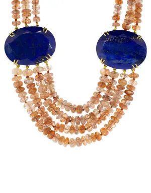 Sunstone and Lapis Necklace
