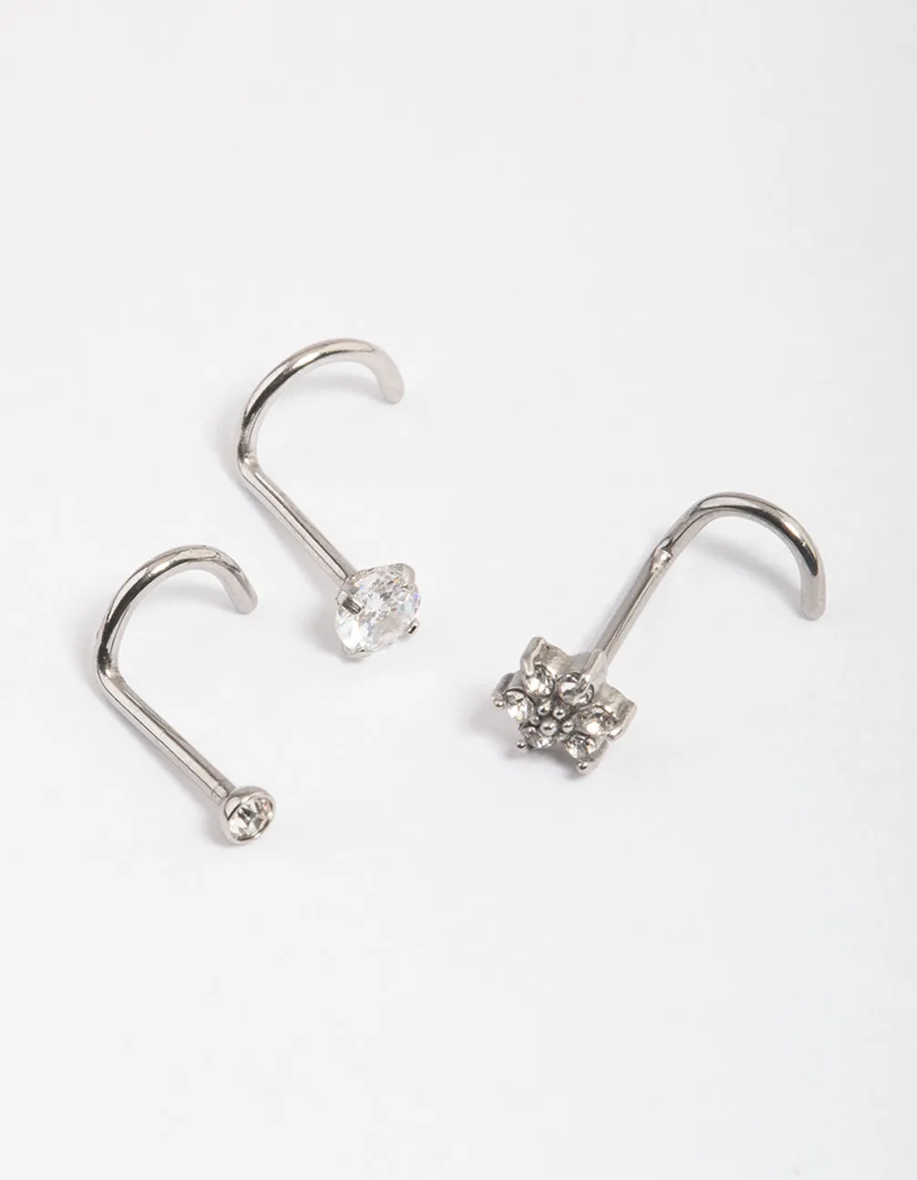 Surgical Steel Flower Nose 3-Pack