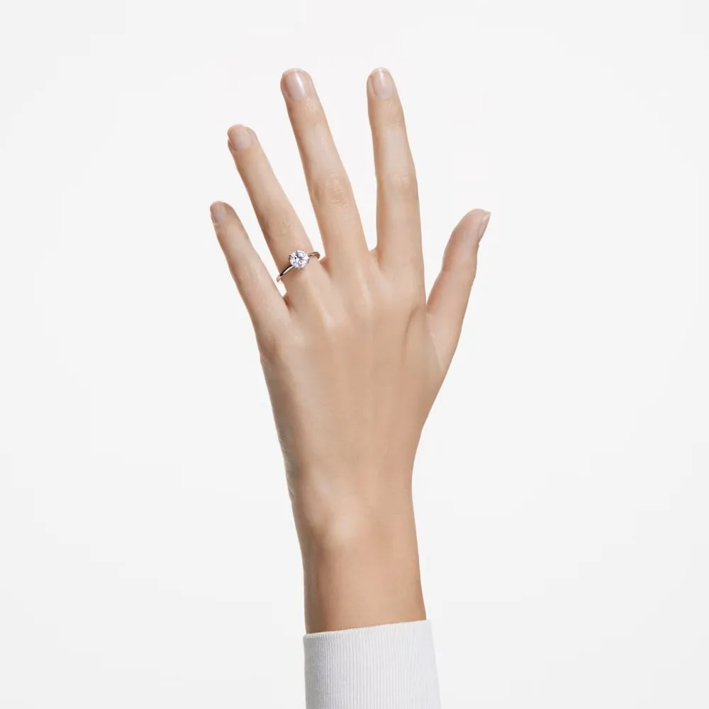 Swarovski Constella Cocktail Ring Princess cut White Rhodium plated  60
