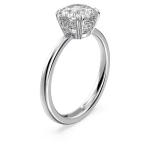 Swarovski Constella Cocktail Ring Princess cut White Rhodium plated  60