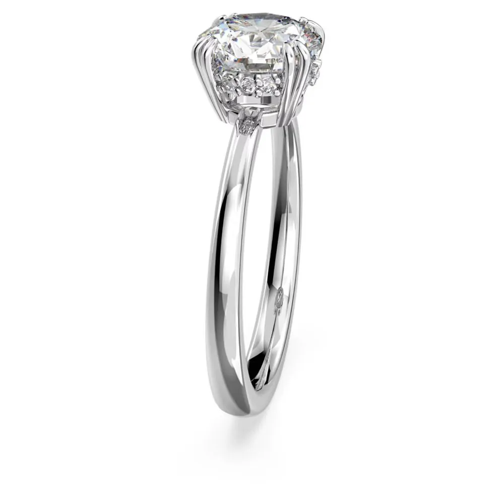 Swarovski Constella Cocktail Ring Princess cut White Rhodium plated  60