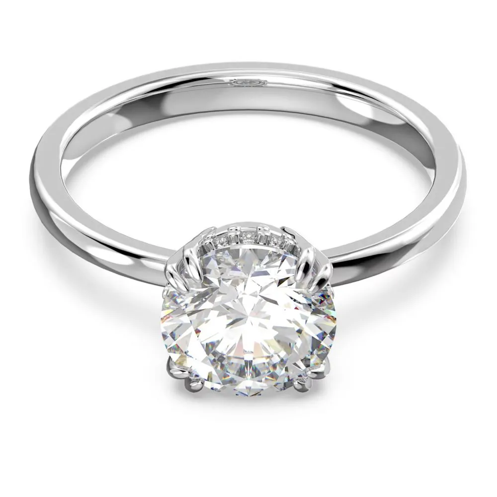 Swarovski Constella Cocktail Ring Princess cut White Rhodium plated  60
