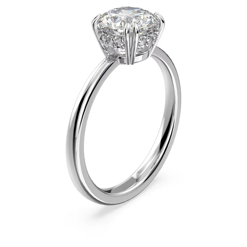 Swarovski Constella Cocktail Ring Princess cut White Rhodium plated  60