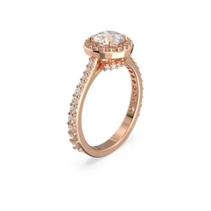 Swarovski Constella Cocktail Ring Round cut Pavé White Rose gold-tone plated  55
