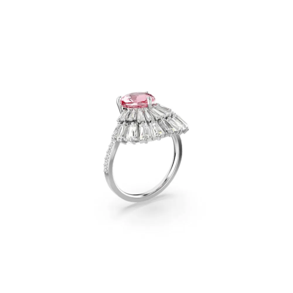 Swarovski Idyllia Cocktail Ring Mixed cuts Shell  Pink Rhodium plated