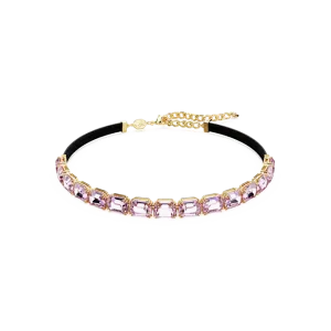 Swarovski Millenia Tennis Choker Octagon Cut Purple Gold-Tone Plated