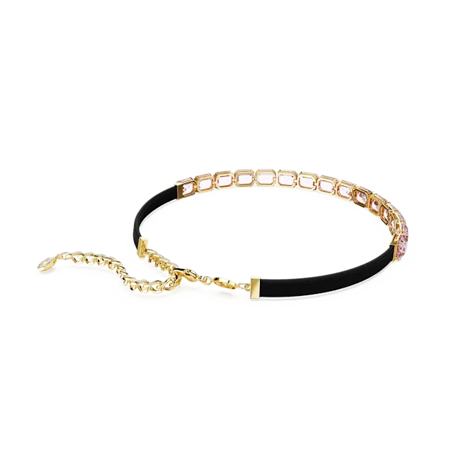 Swarovski Millenia Tennis Choker Octagon Cut Purple Gold-Tone Plated