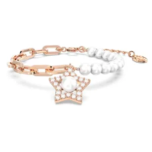 Swarovski Stella Bracelet Crystal pearls Star White Rose gold-tone plated  MEDIUM