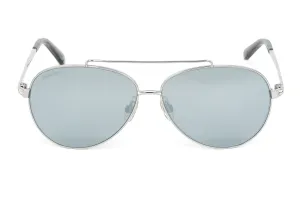 Swarovski Unisex Sunglasses Pilot Silver Mirrored Grey SK0194/S 16C