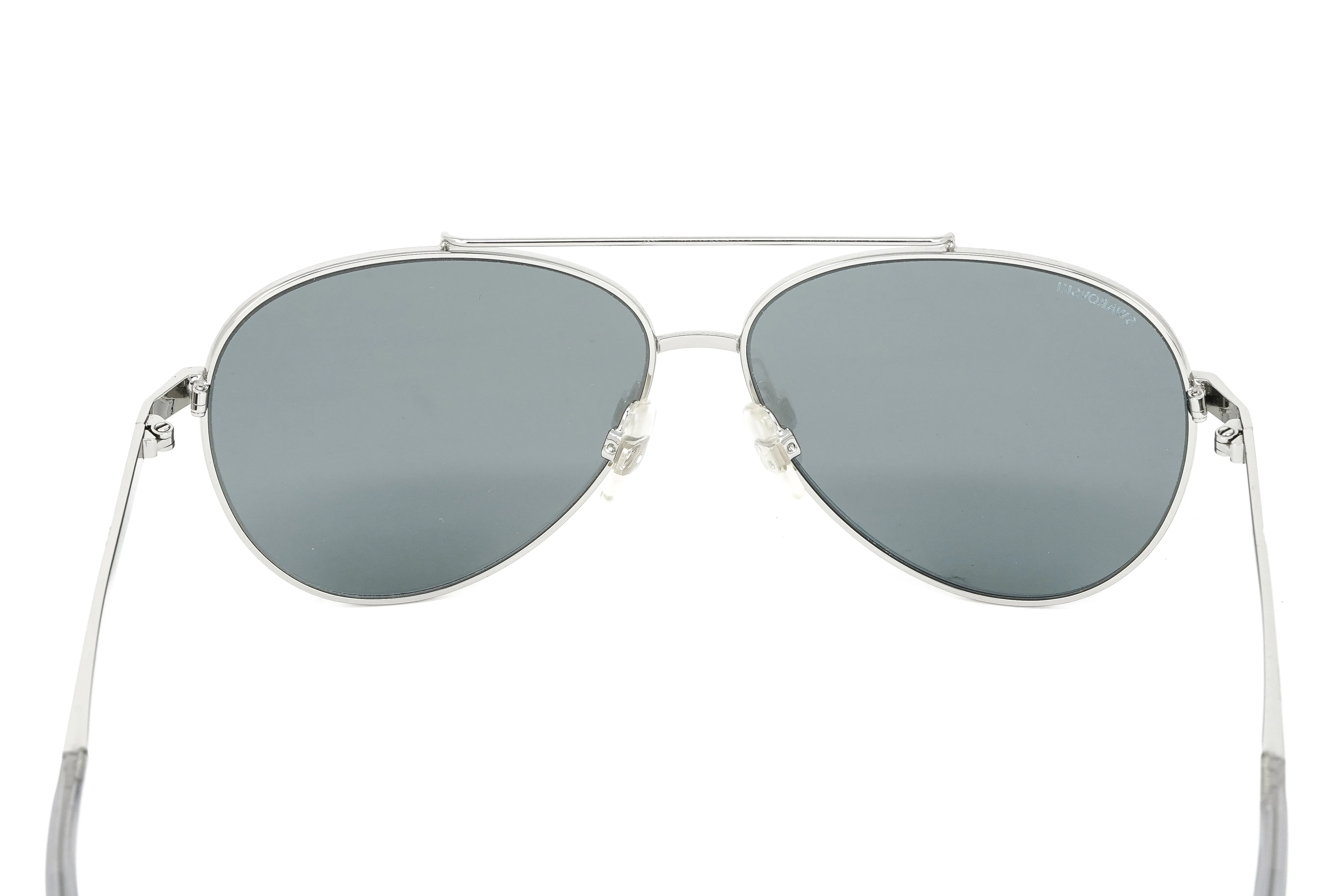 Swarovski Unisex Sunglasses Pilot Silver Mirrored Grey SK0194/S 16C