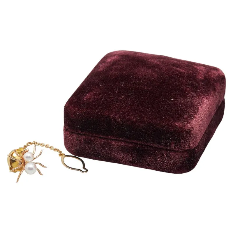 Tasaki K14YG Yellow Gold Spider Motif Tie Pin Brooch
