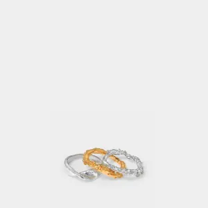 The Infernal Rocks Ring Set in Gold and Silver