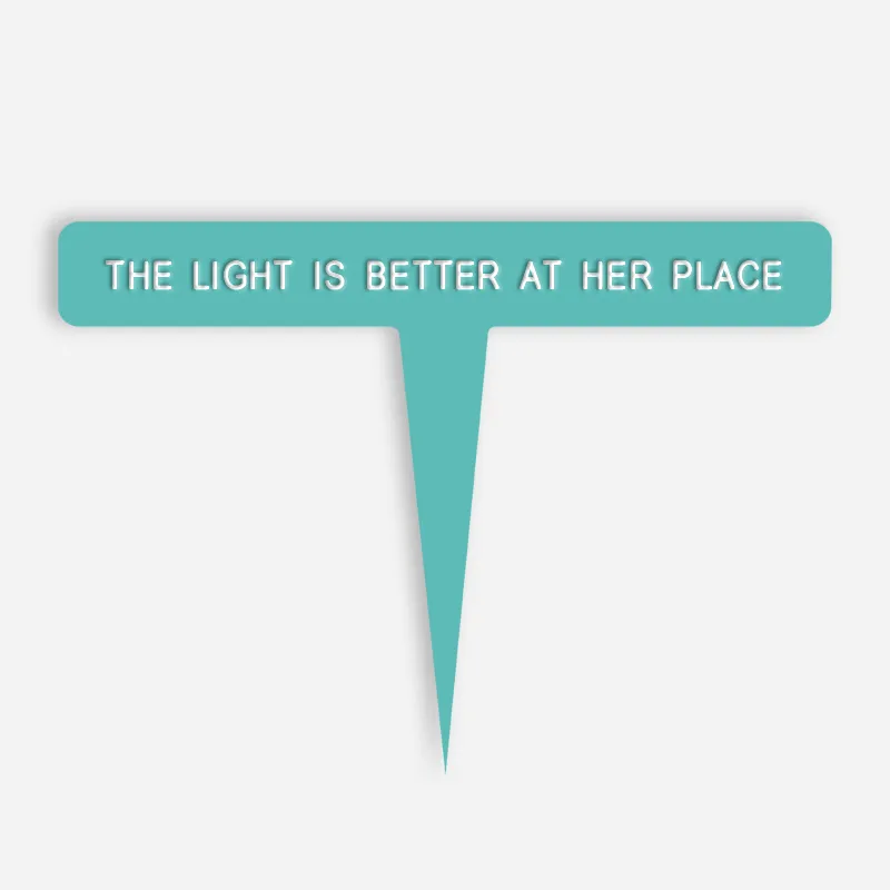 THE LIGHT IS BETTER AT HER PLACE Caption