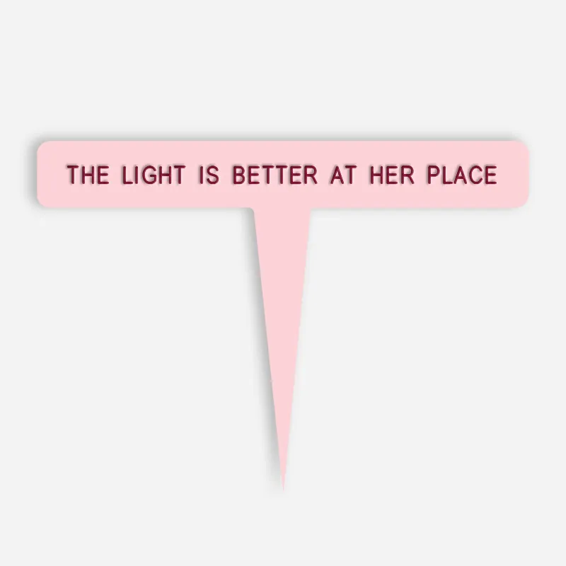 THE LIGHT IS BETTER AT HER PLACE Caption