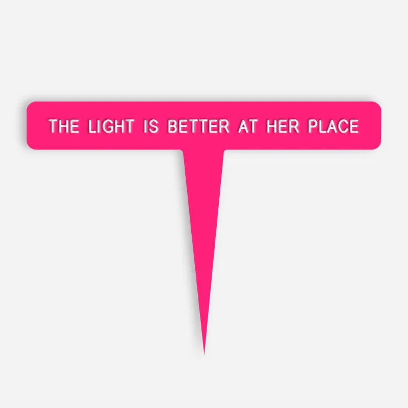 THE LIGHT IS BETTER AT HER PLACE Caption