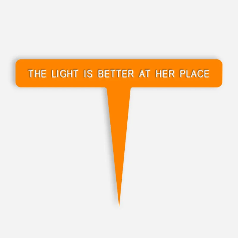 THE LIGHT IS BETTER AT HER PLACE Caption
