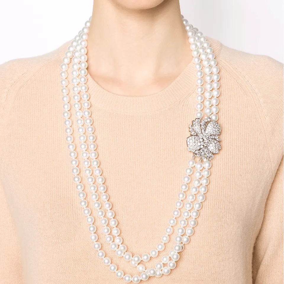 Three Strand Pearl Necklace