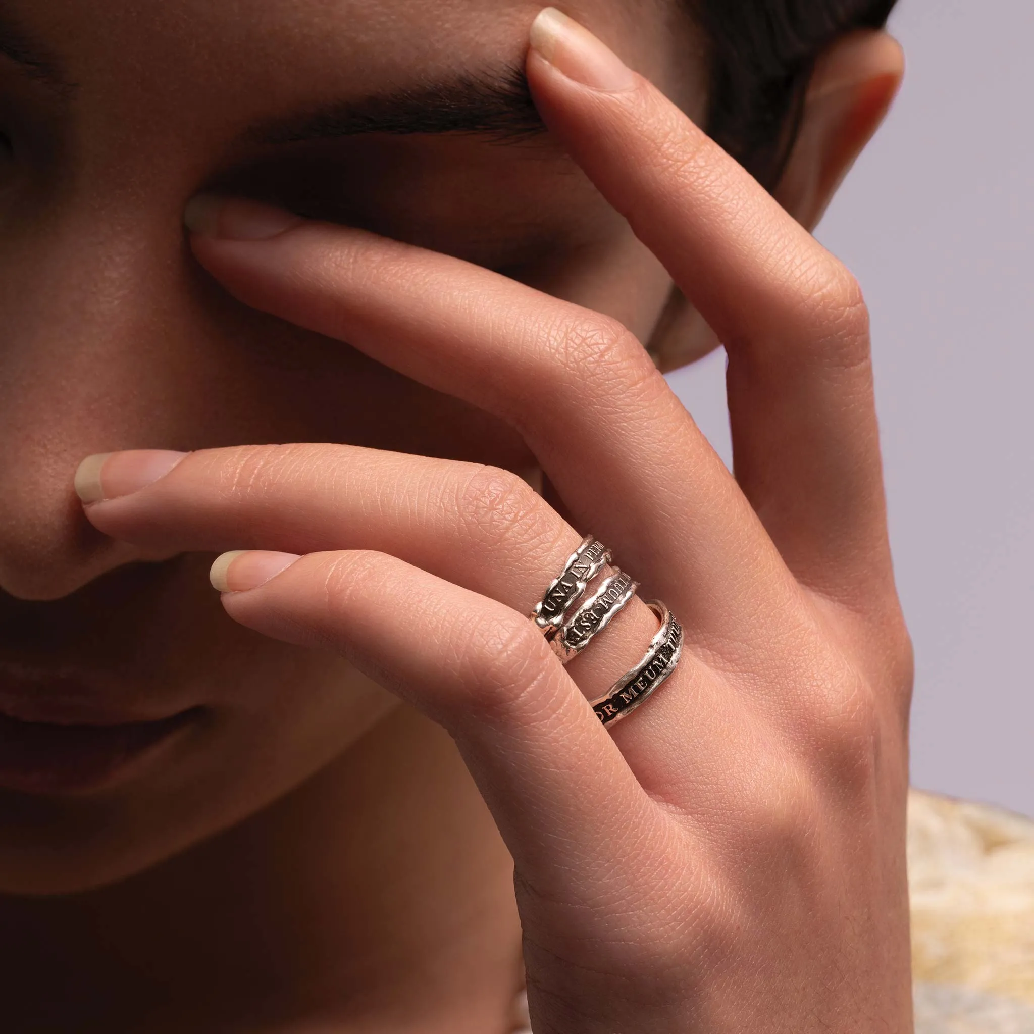 Together Forever Textured Band Ring