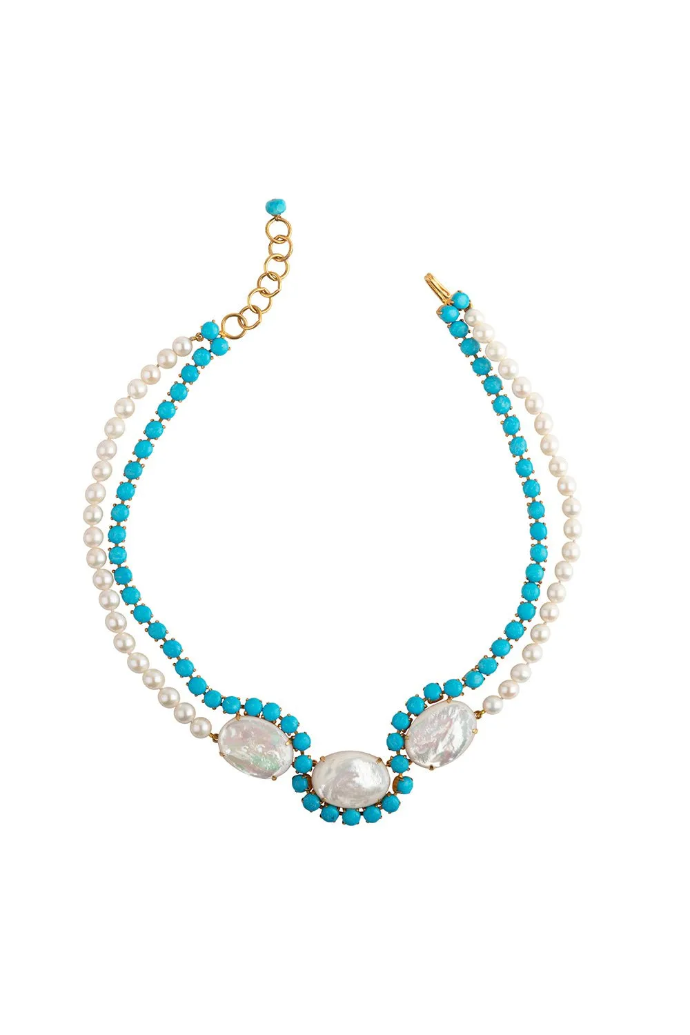 Turquoise Pearl Krista Necklace