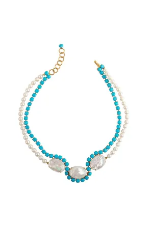 Turquoise Pearl Krista Necklace