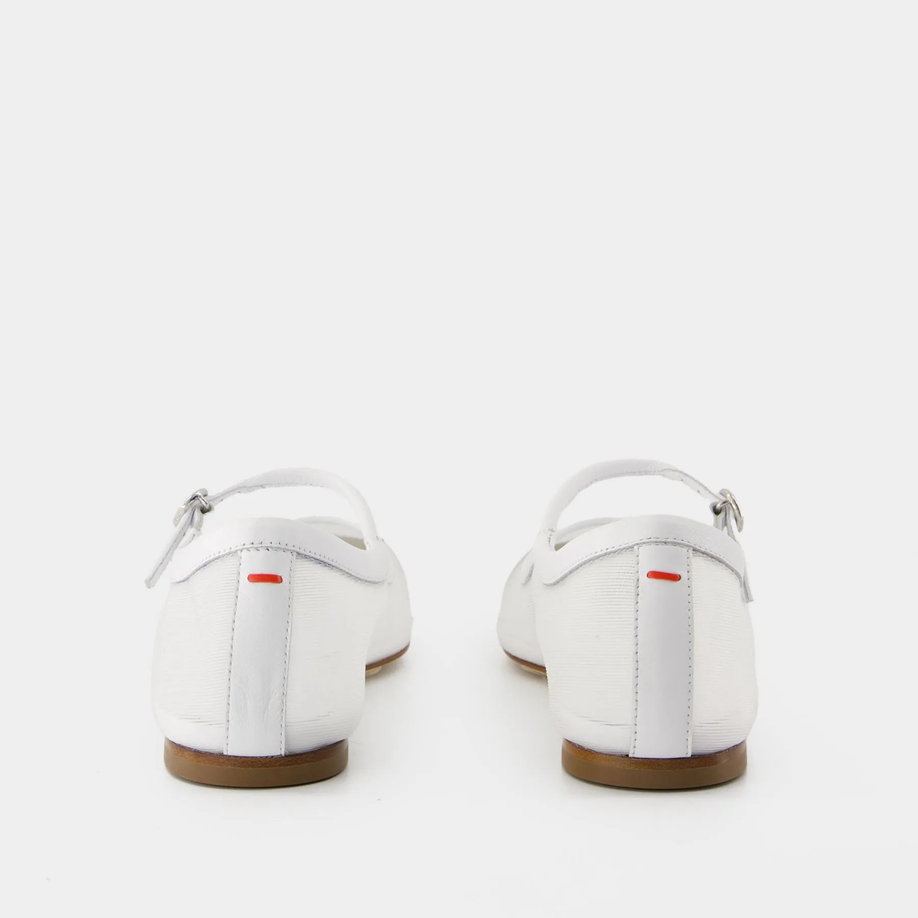 Uma Mesh Ballerinas - Aeyde - Leather - White
