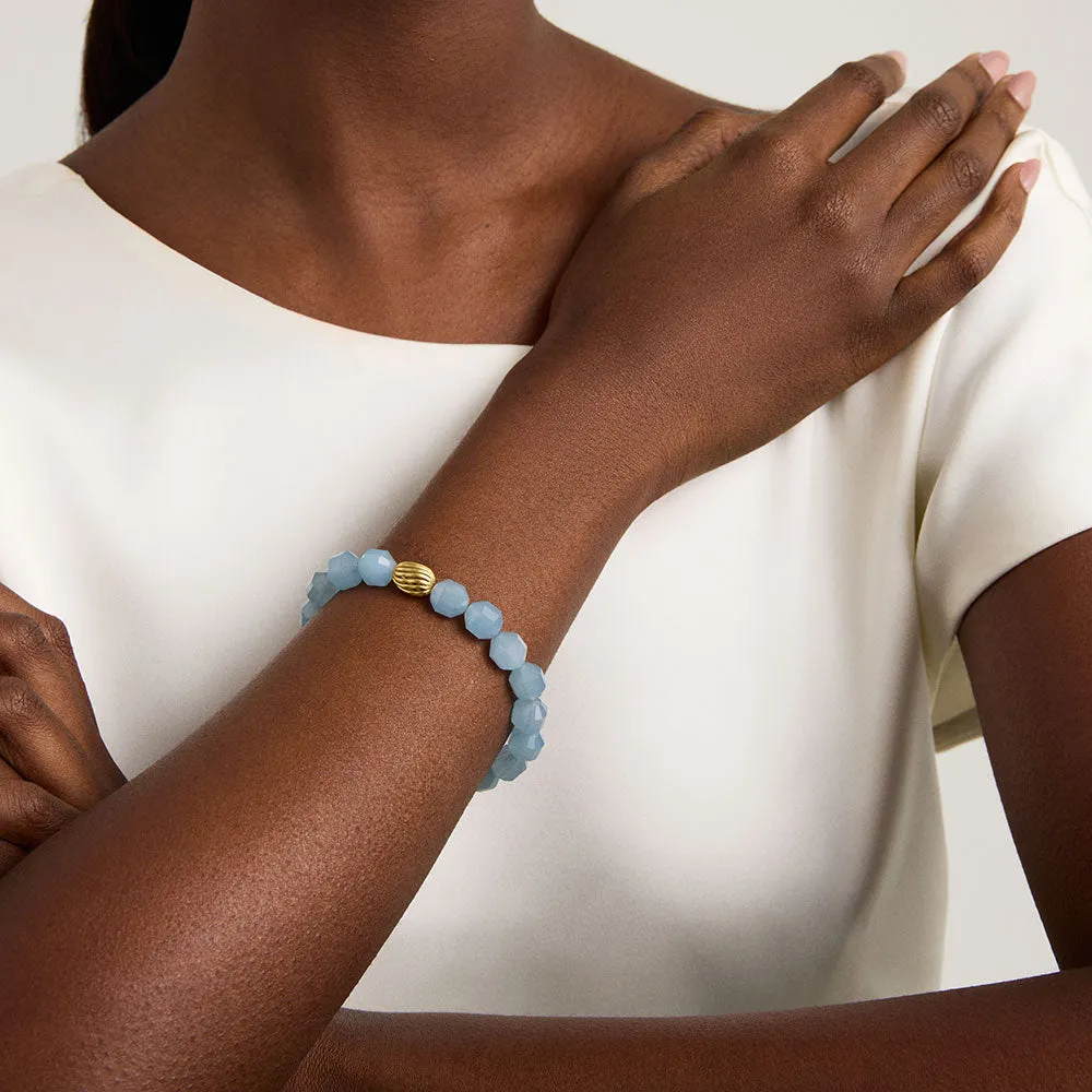 Valenca Beaded Bracelet ~ Aqua