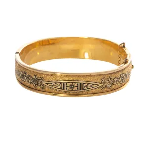 Victorian Taille dEpargn Gold-Filled Bangle