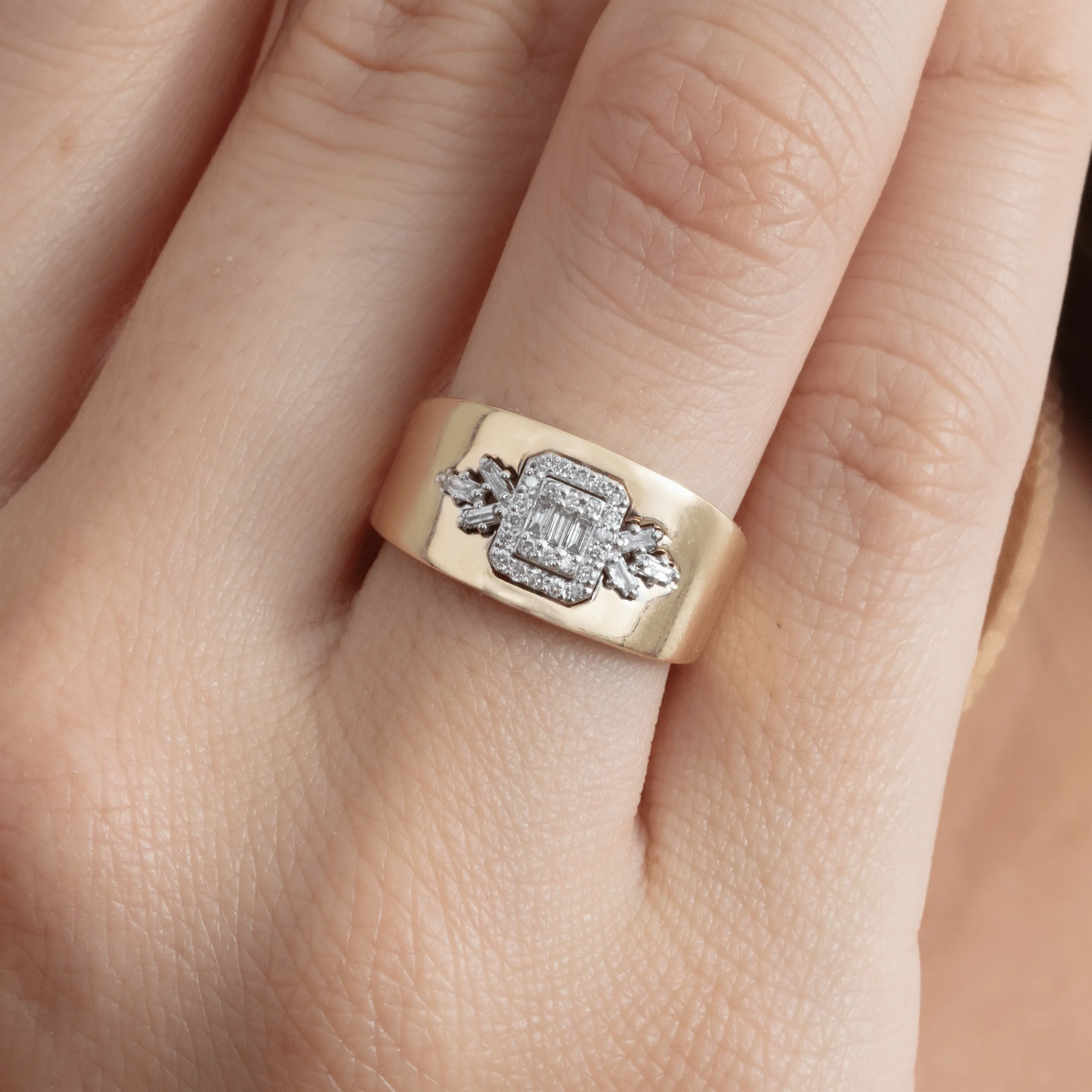 Vintage Baguette Diamond Ring, Loretta SARAHELISE