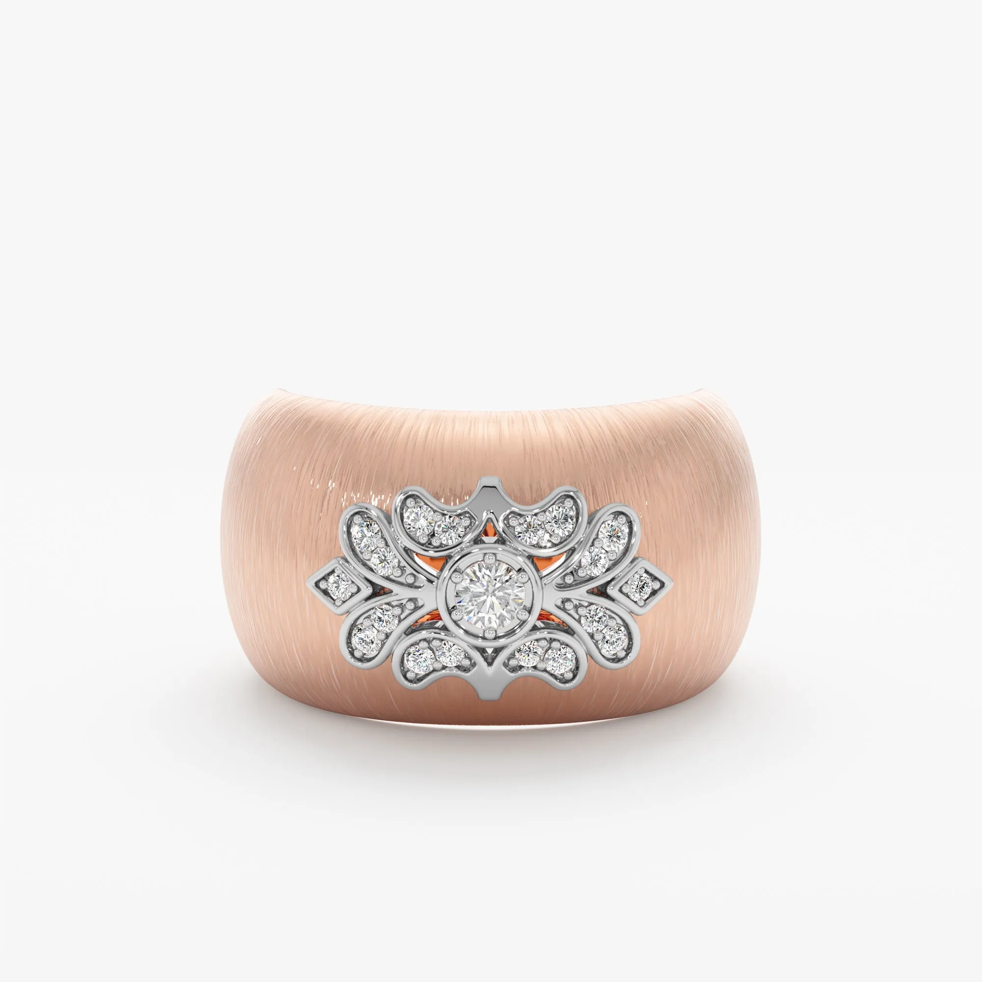 Vintage Floral Diamond Dome Ring, Theodora SARAHELISE