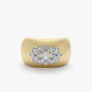 Vintage Floral Diamond Dome Ring, Theodora SARAHELISE