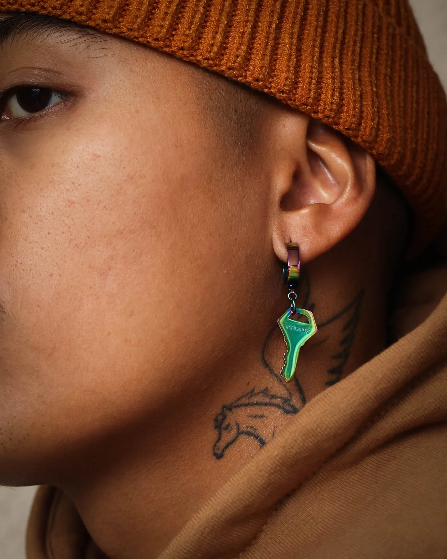 Vitaly Unisex Entry Earring Gasoline