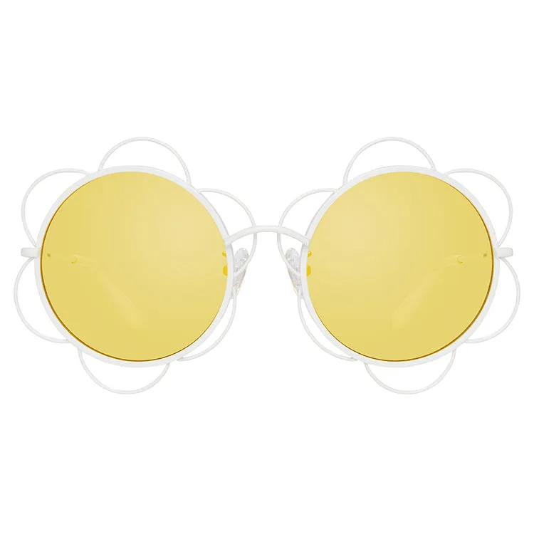 Yaz Bukey x Linda Farrow Yellow Sunglasses YAZ9C1SUN
