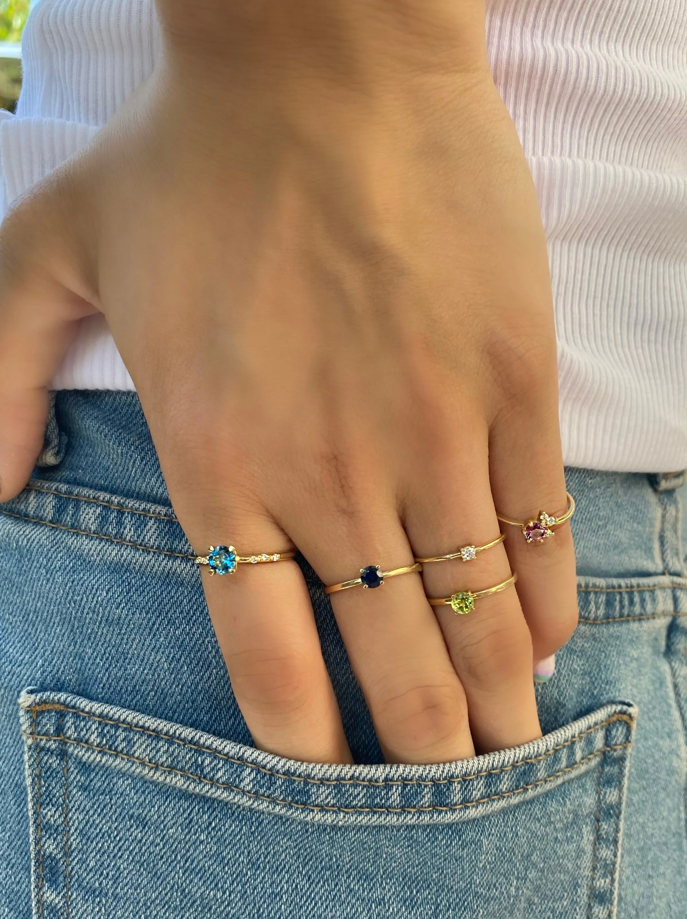 Your Way N°3 18K Gold Ring w. Tourmaline & Diamonds