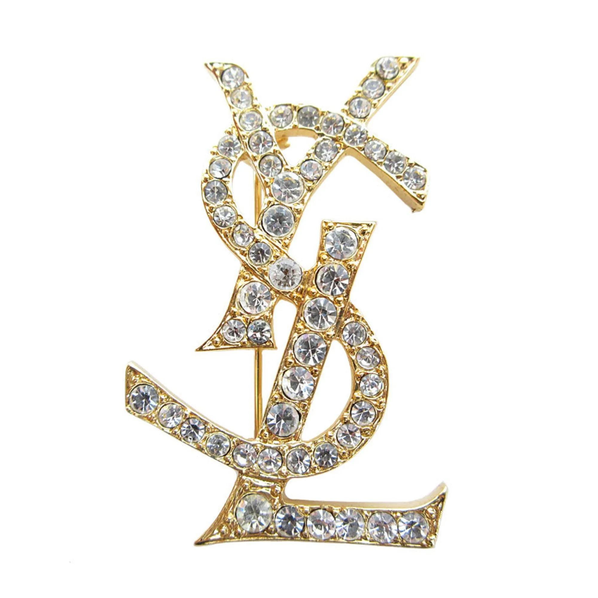 Yves Saint Laurent gold Metal Brooch (Pre-Owned)