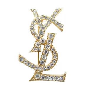 Yves Saint Laurent gold Metal Brooch (Pre-Owned)