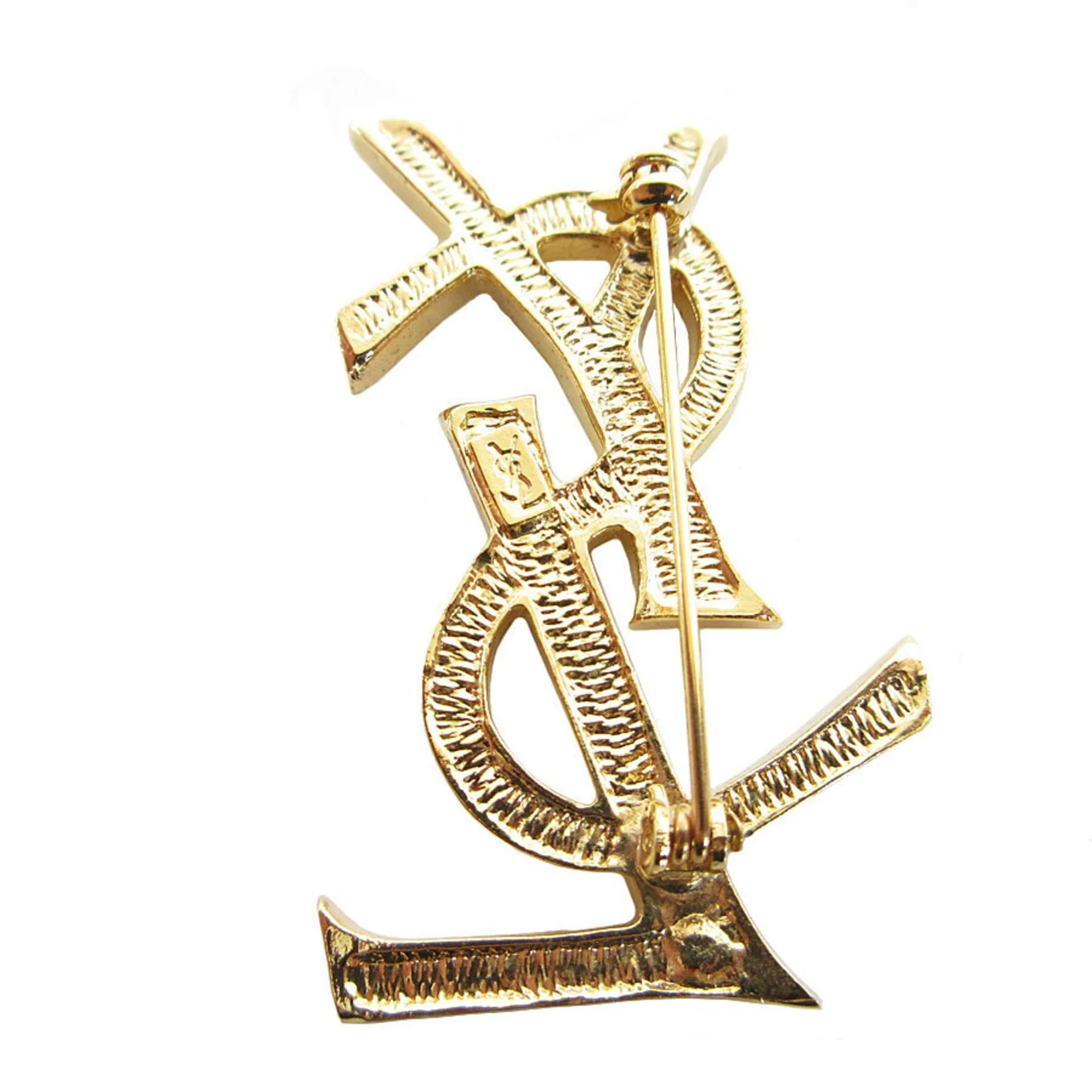 Yves Saint Laurent gold Metal Brooch (Pre-Owned)