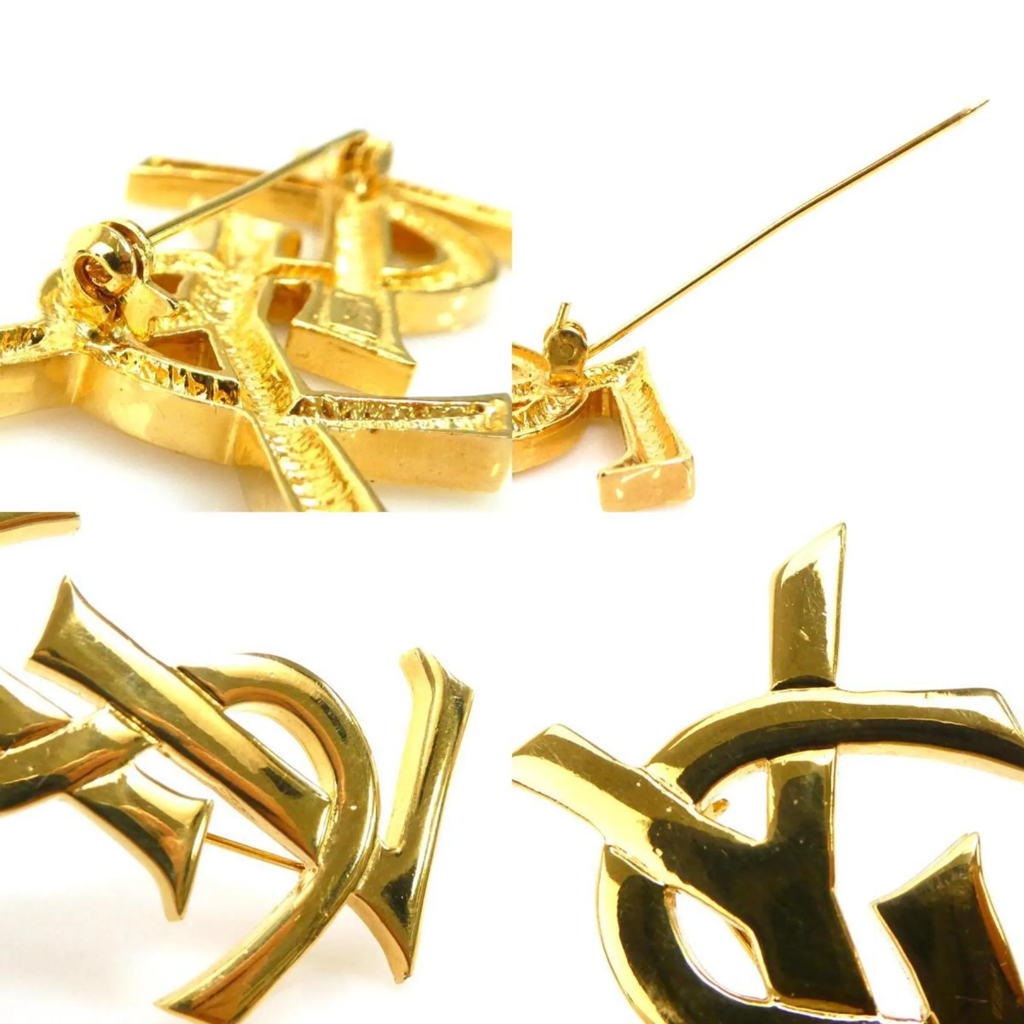 Yves Saint Laurent Metal Brooch (Pre-Owned)